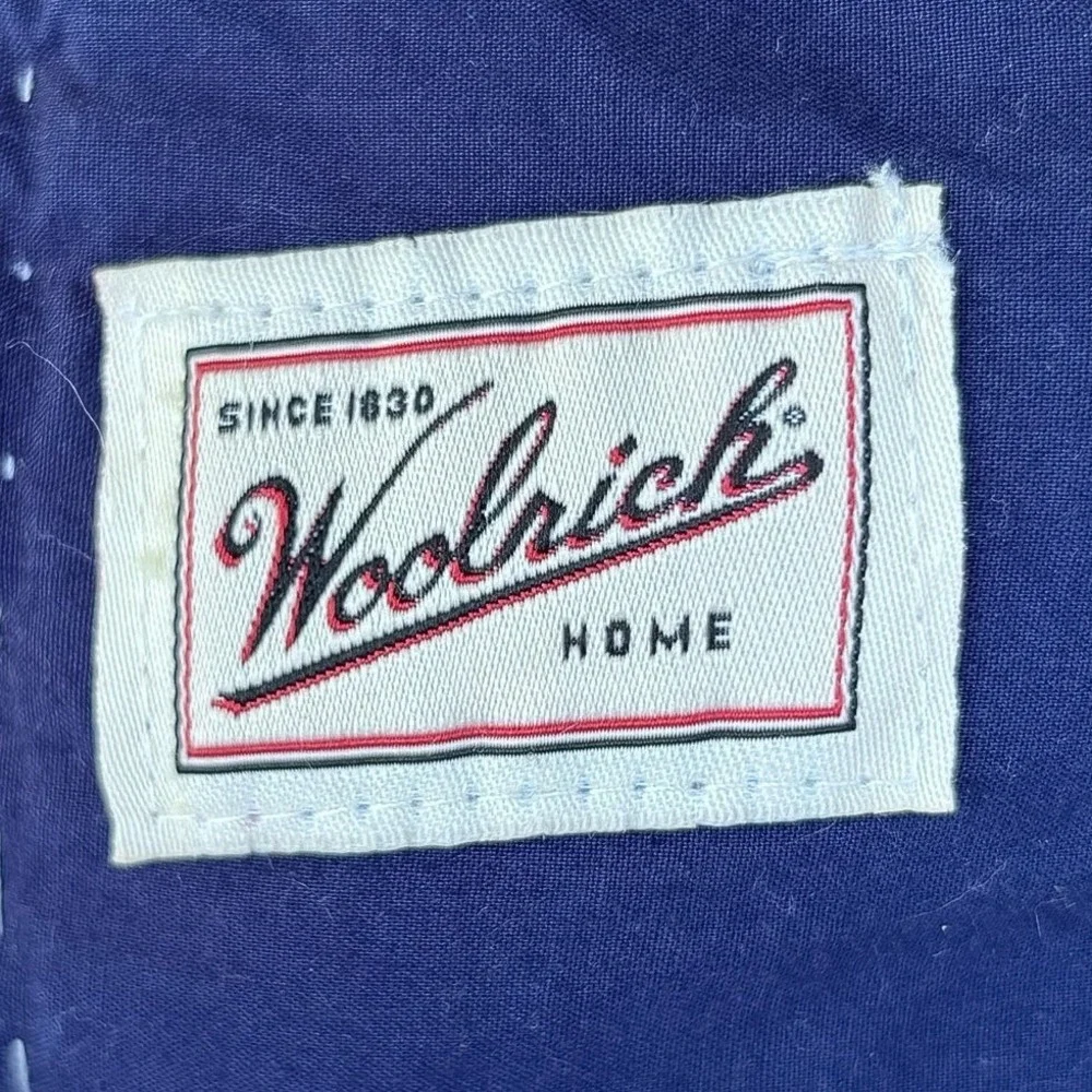 Woolrich Striped Cotton Quilt Twin Blue Plaid Cabin Patchwork Nautical Bedding
